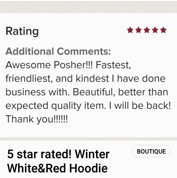 NEW Boutique Hoodie White Red Boutique Ties Over sized Stripes 5 ☆ Fav Cotton - Picture 4 of 5